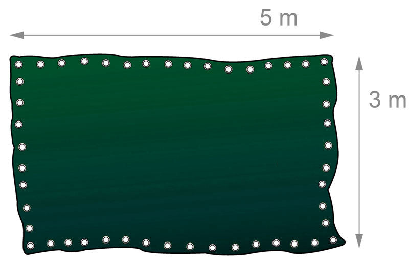 90g/m² Gewebeplane ABDECKPLANE Blache Plane mit Ösen alle 30cm 5×3m