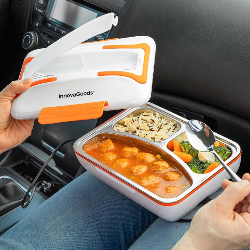Elektrische DELUXE LUNCHBOX mit Edelstahlschale für Autos von InnovaGoods® 12Volt