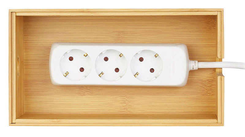 KABELBOX Ladestation Organzier Bambus Holz