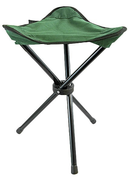 Klassischer Dreibein KLAPP HOCKER Klappstuhl Falthocker Campinghocker Campingstuhl GRÜN