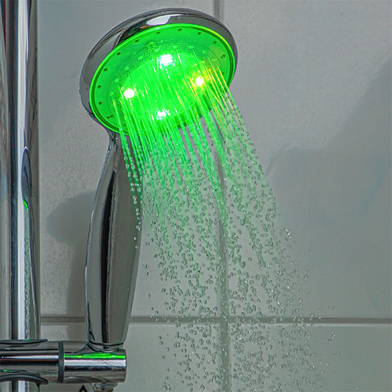 LED DUSCHBRAUSE Duschkopf Brausekopf mit Farbwechsel Ø10cm