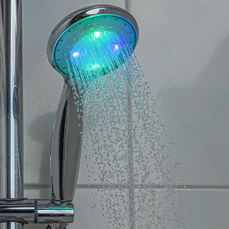 LED DUSCHBRAUSE Duschkopf Brausekopf mit Farbwechsel Ø10cm