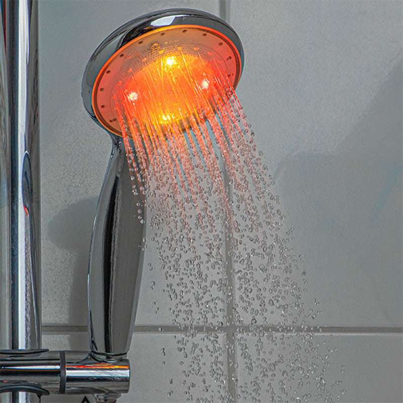 LED DUSCHBRAUSE Duschkopf Brausekopf mit Farbwechsel Ø10cm