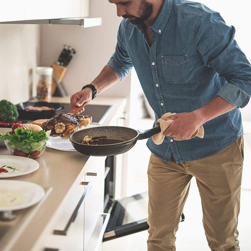 3er Set Grill PFANNENWENDER Kochbesteck Grillspachtel Kochspachtel Edelstahl mit Holzgriffen