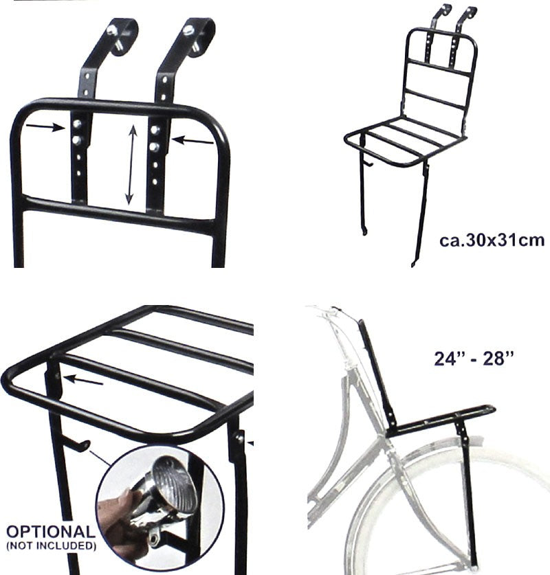 28" Velo- Fahrrad Retro FRONT GEPÄCKTRÄGER