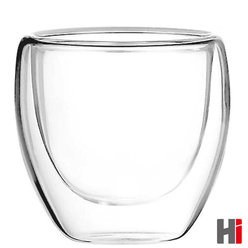 2er-Set Espresso Gläser THERMO-TRINKGLAS Trinkgläser Glas doppelwandig aus Borosilikatglas 2×80ml