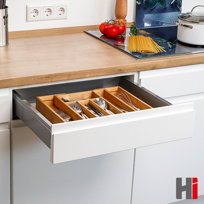 Vario BESTECKKASTEN Schubladeneinsatz aus Bambus Holz 35,5×25,5-39,5cm
