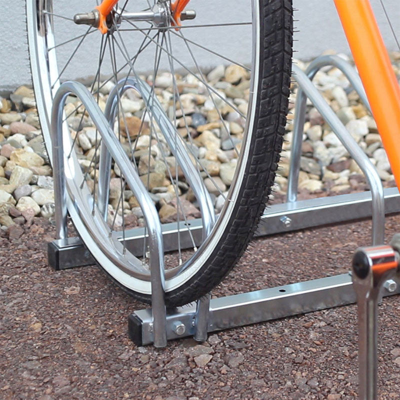 4-er VELOSTÄNDER verchromt Fahrradständer für Boden- & Wandmontage