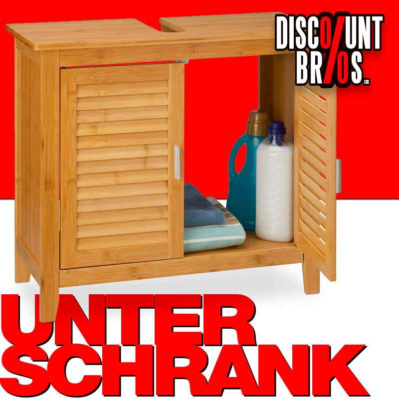 Waschbeckenunterschrank Waschbeckenschrank aus Bambusholz LAMELL