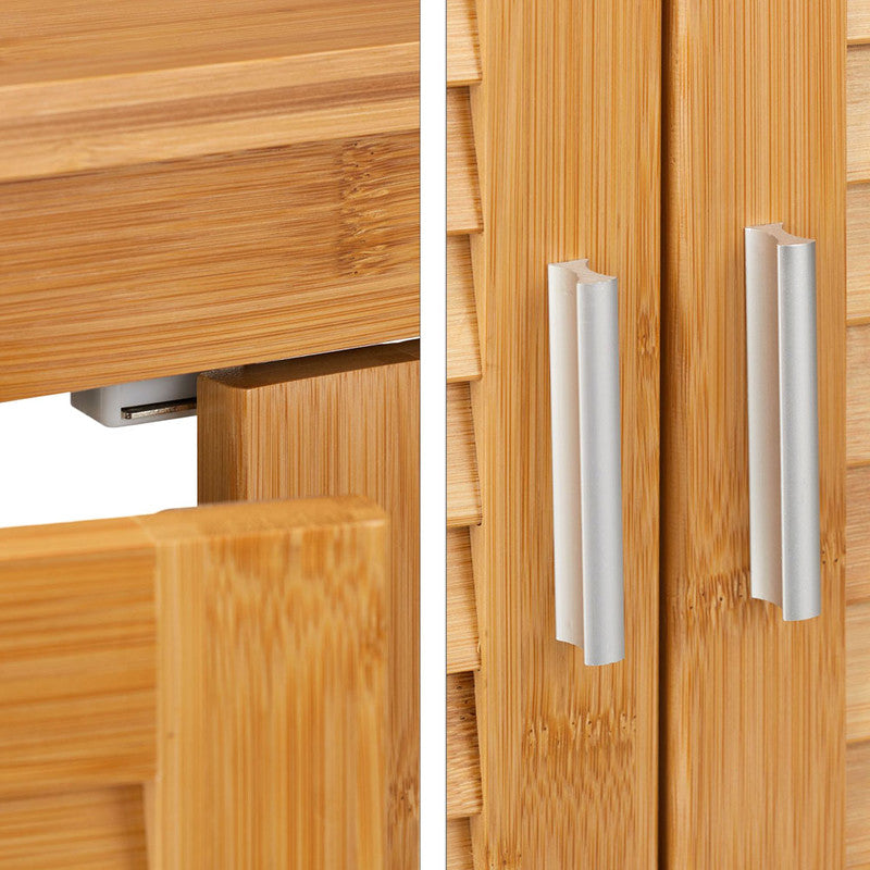 Waschbeckenunterschrank Waschbeckenschrank aus Bambusholz LAMELL