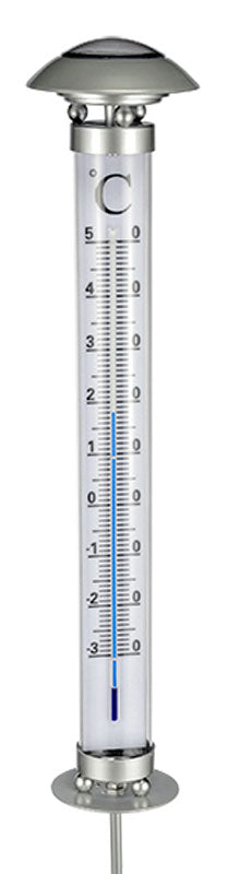 XL Garten THERMOMETER mit Solarleuchte