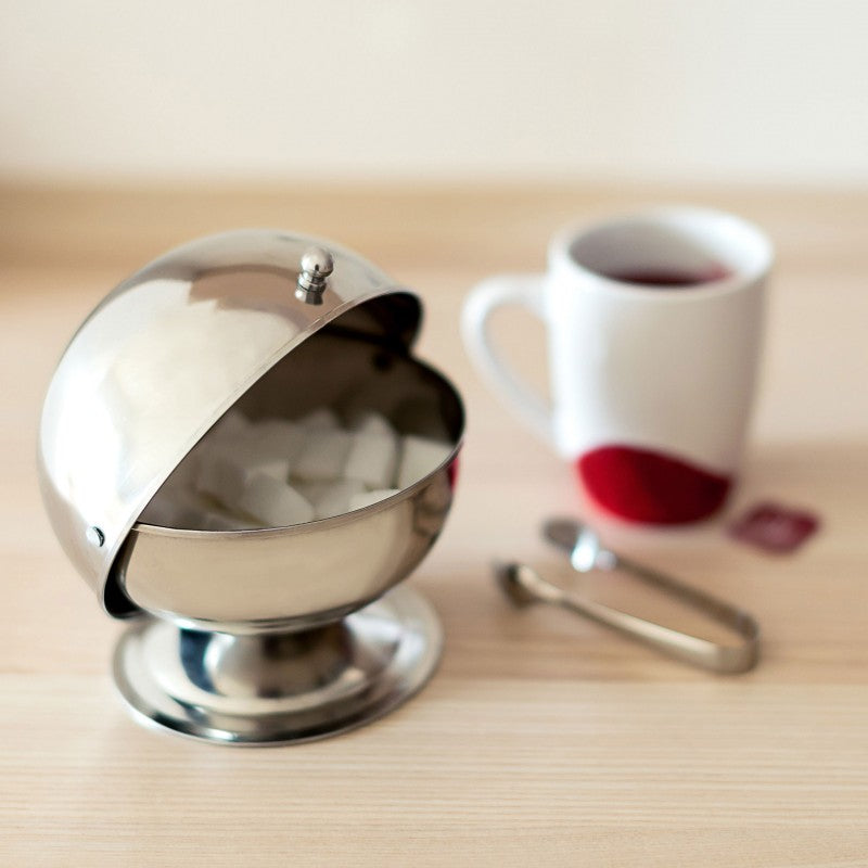 Zuckerdose KUGEL mit Rolldeckel