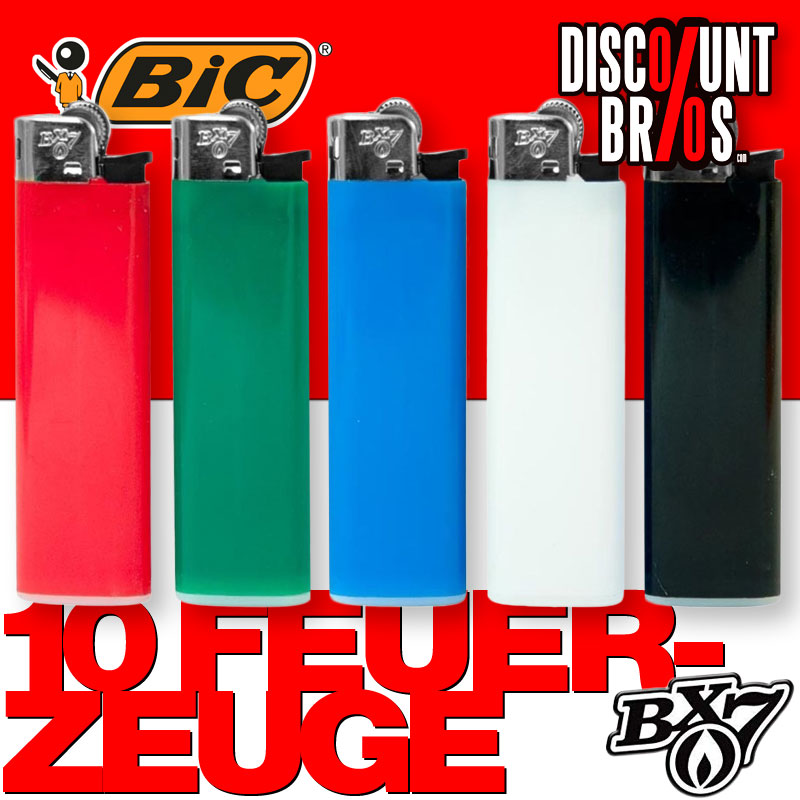 10 Stk. BIC BX7 F23 Einwegfeuerzeug FEUERZEUG farbig