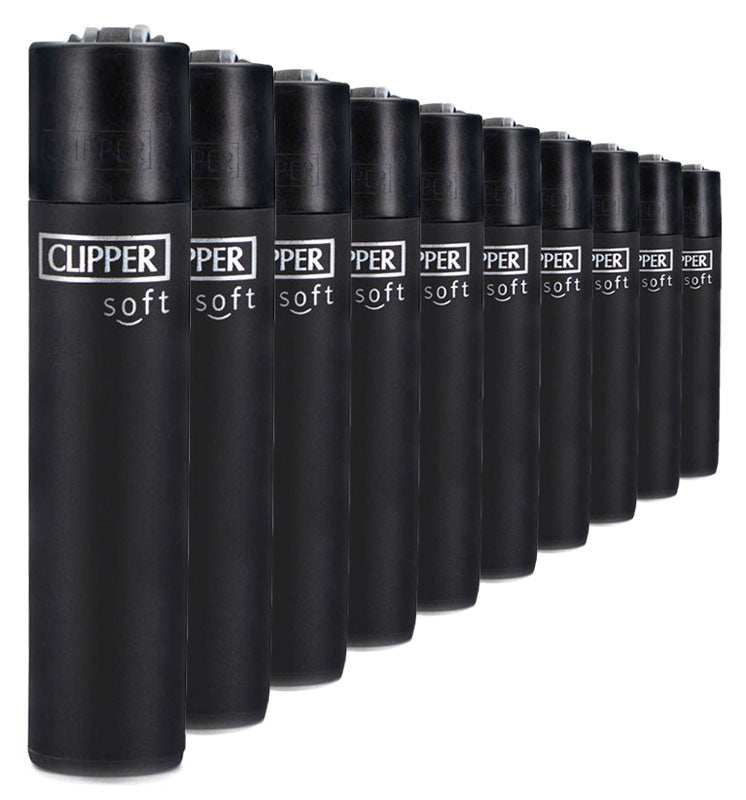 10 Stk. Clipper® FEUERZEUGE Mehrwegfeuerzeug CP11 TOUCH & BLACK CAP