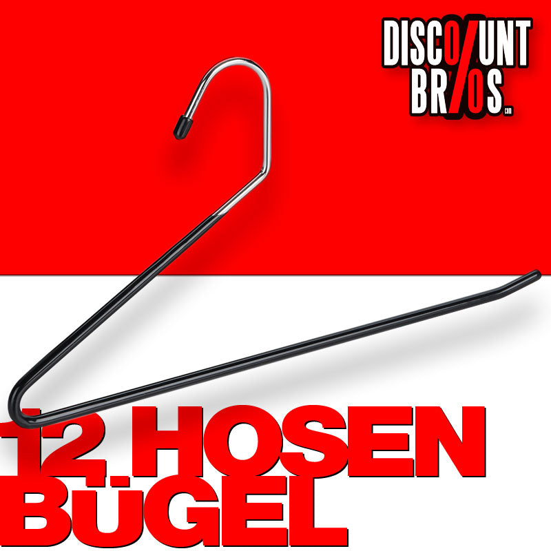 Kleiderbügel HOSENBÜGEL aus Metall mit PCV-Beschichtung 12er Set