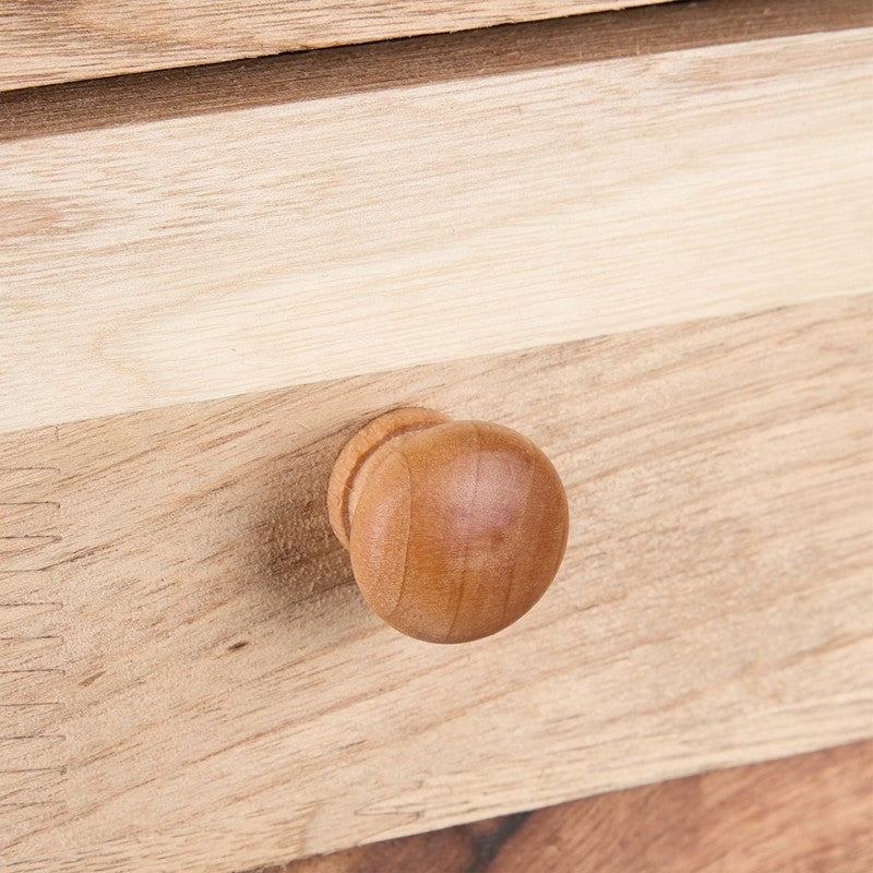 2er-Set Beistelltisch TELEFONTISCH Nachttisch Blumentisch aus Walnuss Holz