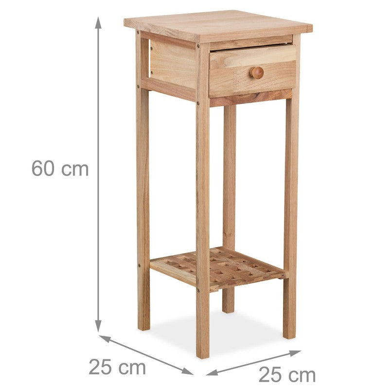 2er-Set Beistelltisch TELEFONTISCH Nachttisch Blumentisch aus Walnuss Holz