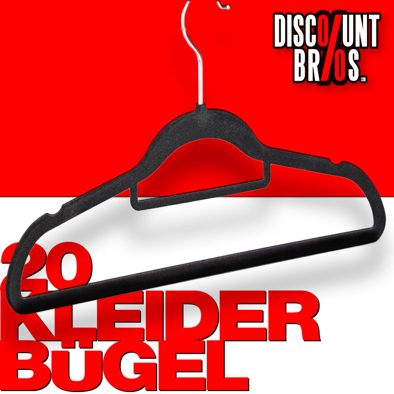 Samt Kleiderbügel VELOUR Wäschebügel 20er Set