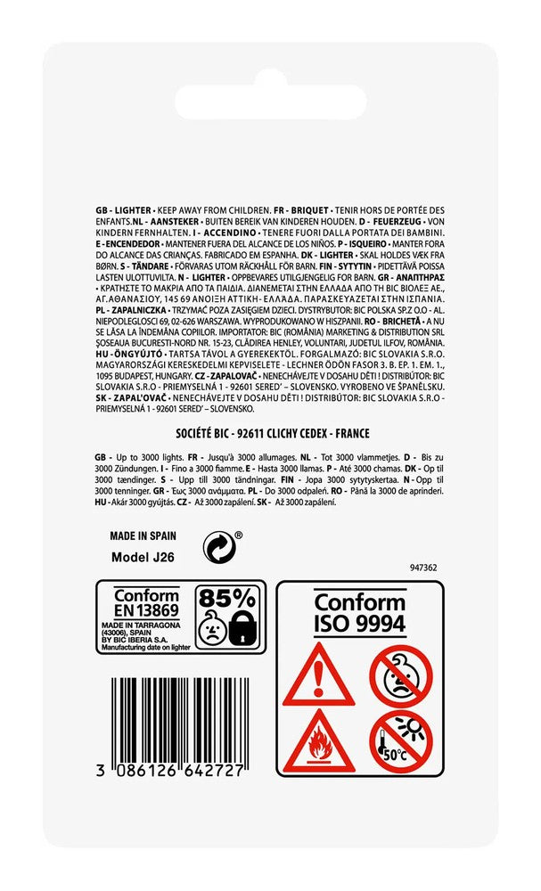 2er Pack BIC® Einwegfeuerzeuge MAXI FEUERZEUGE farbig