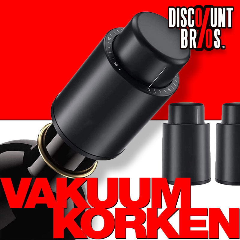 2er-Set Wein VAKUUM KORKEN für Weinflaschen