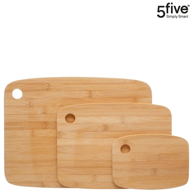 3er-SET Bambus-Holz Küchenbretter SCHNEIDEBRETTER Tranchierbretter von Five®