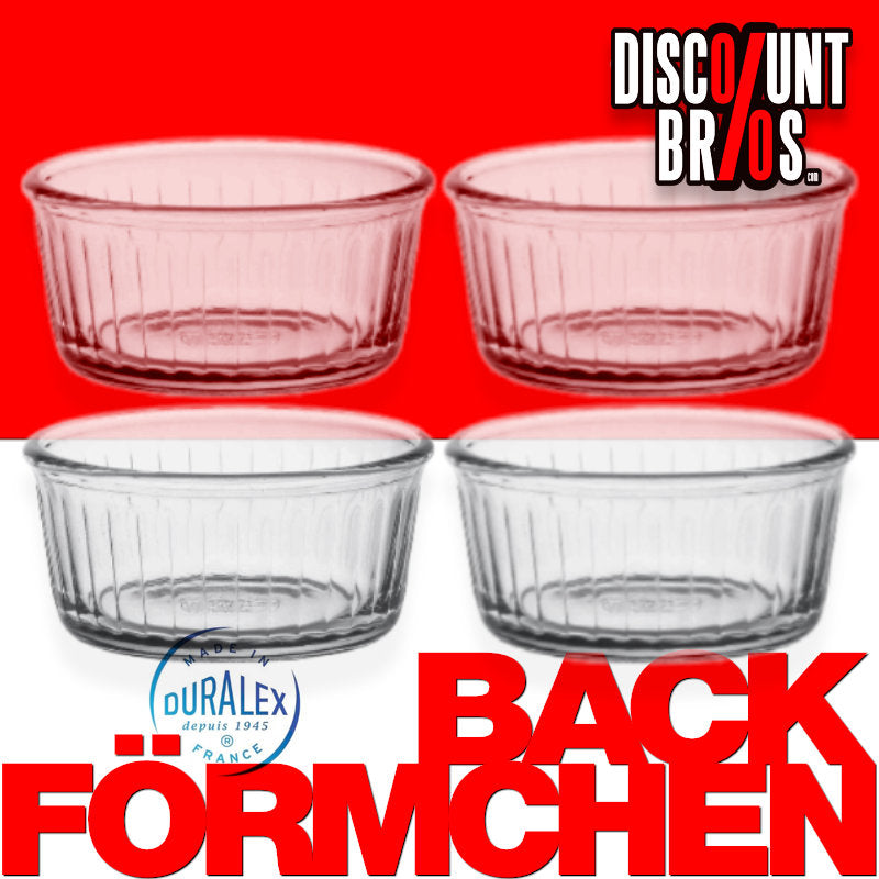 4er-Set Duralex OVENCHEF Ramequin Souffléförmchen Auflaufförmchen 8,5cm