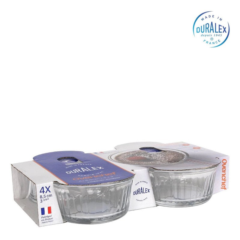 4er-Set Duralex OVENCHEF Ramequin Souffléförmchen Auflaufförmchen 8,5cm