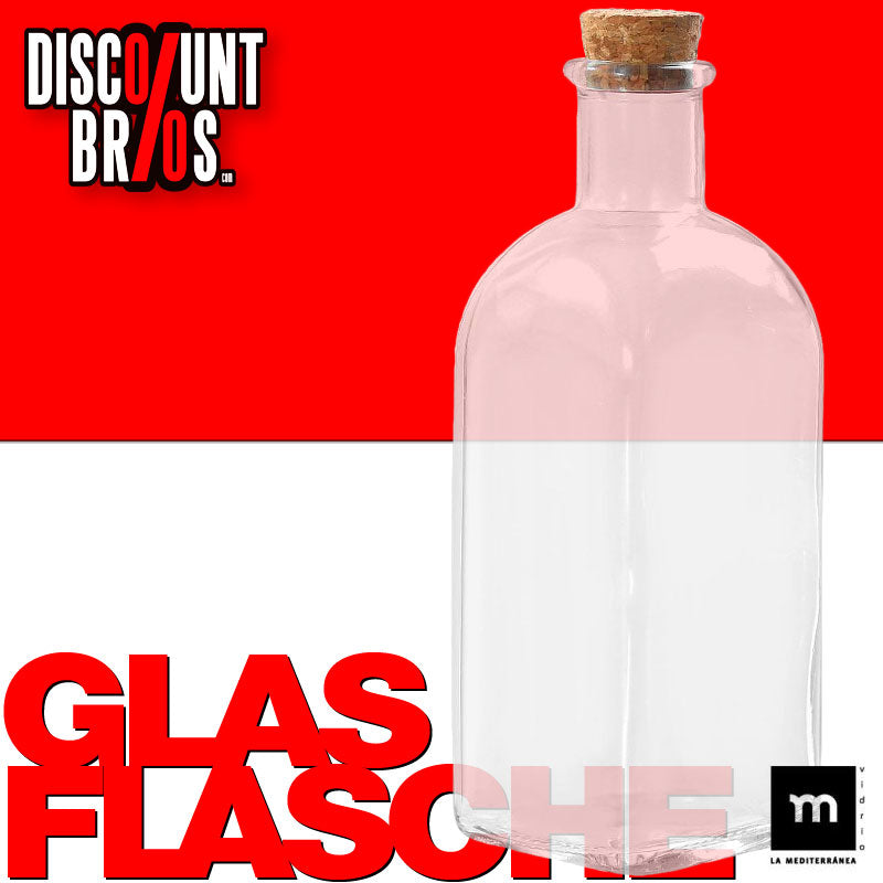 530ml Flasche GLASFLASCHE mit KORKEN von LA MEDITERRANEA