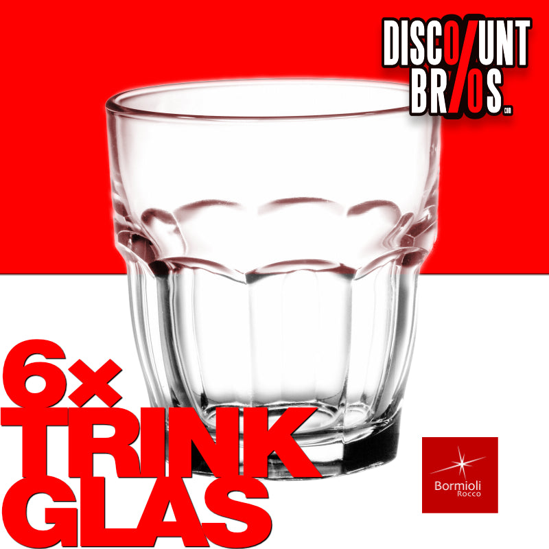 6er-Set Trinkgläser Glas TRINKGLAS Bormioli Rocco – Rock Bar 6×27cl
