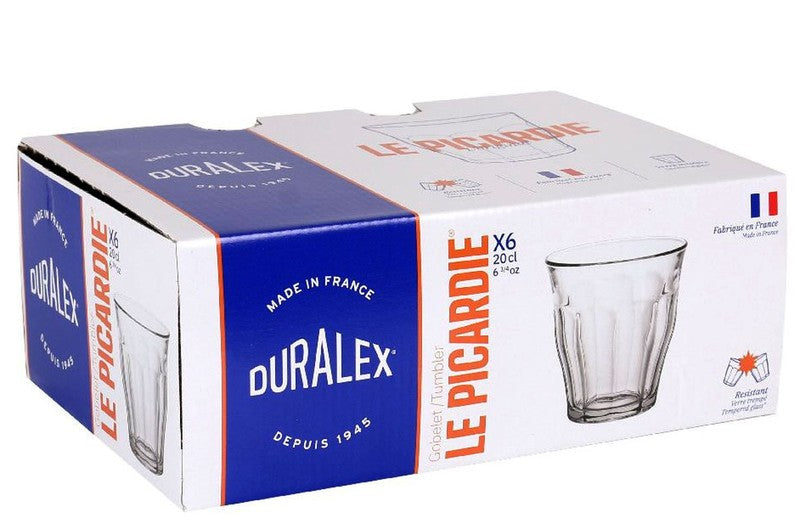 6er-Set Trinkgläser Glas TRINKGLAS Duralex Picardie 6×20cl