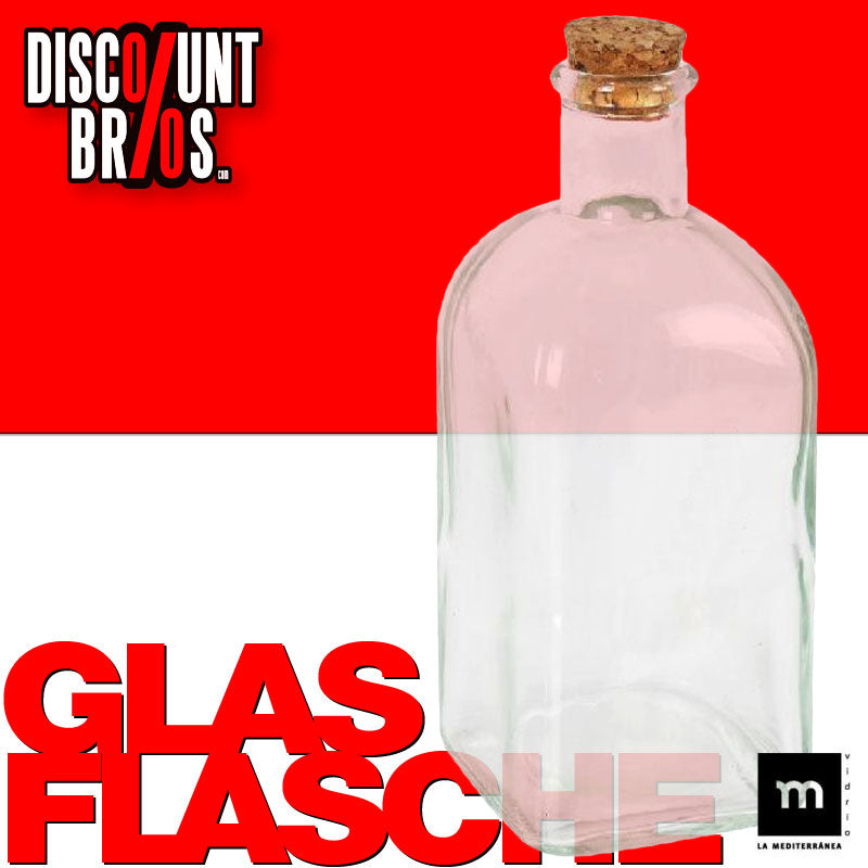 700ml Flasche GLASFLASCHE mit KORKEN von LA MEDITERRANEA