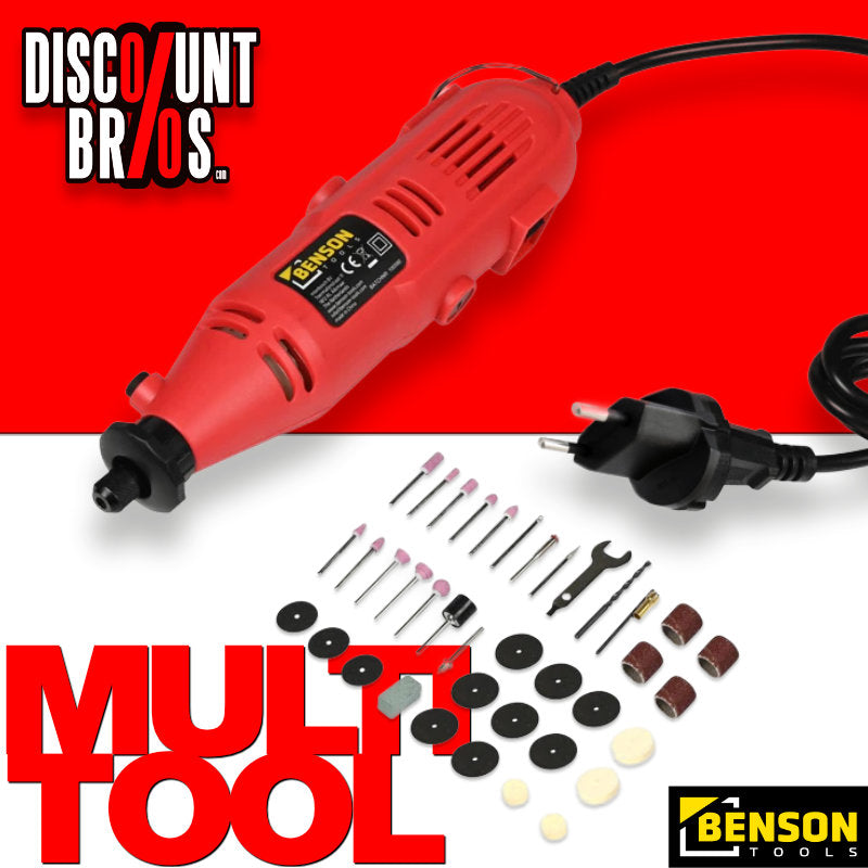 BENSON Multi Schleifer MULTI TOOL 135W mit 41 Zubehörteilen im Koffer