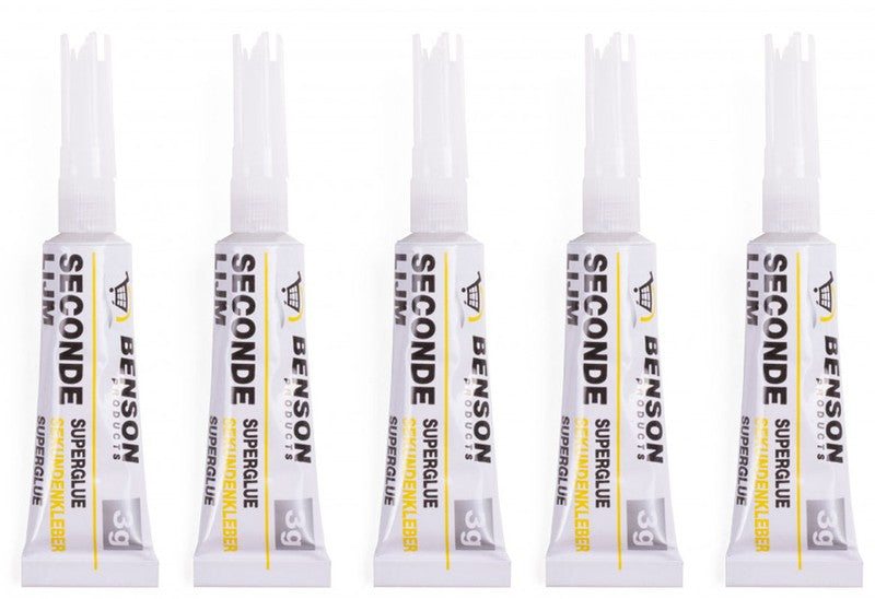 BENSON TOOLS Universal SEKUNDEN-KLEBER im 5er Pack