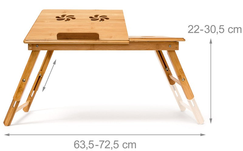 Bambus LAPTOPTISCH Betttablett aus Bambus mit Schublade