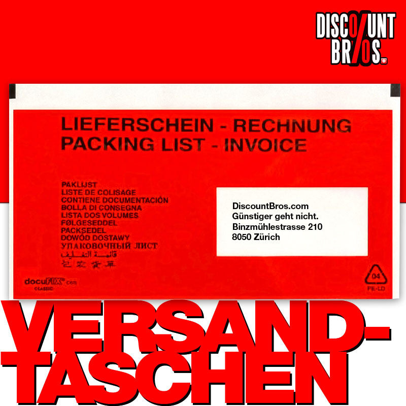 1000 Stk. docuFIX® Rechnung – Lieferscheintaschen DOKUMENTENTASCHEN Fenster rechts