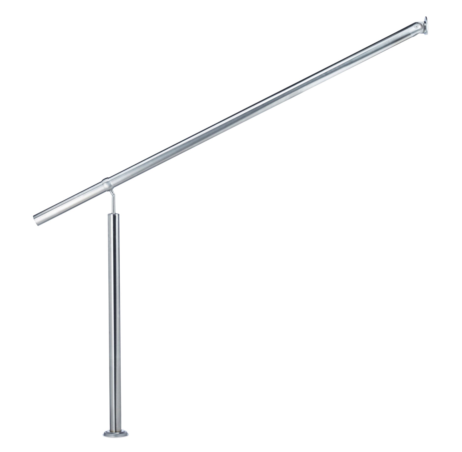 Edelstahl TREPPENGELÄNDER mit Handlauf und Pfosten 150×80cm