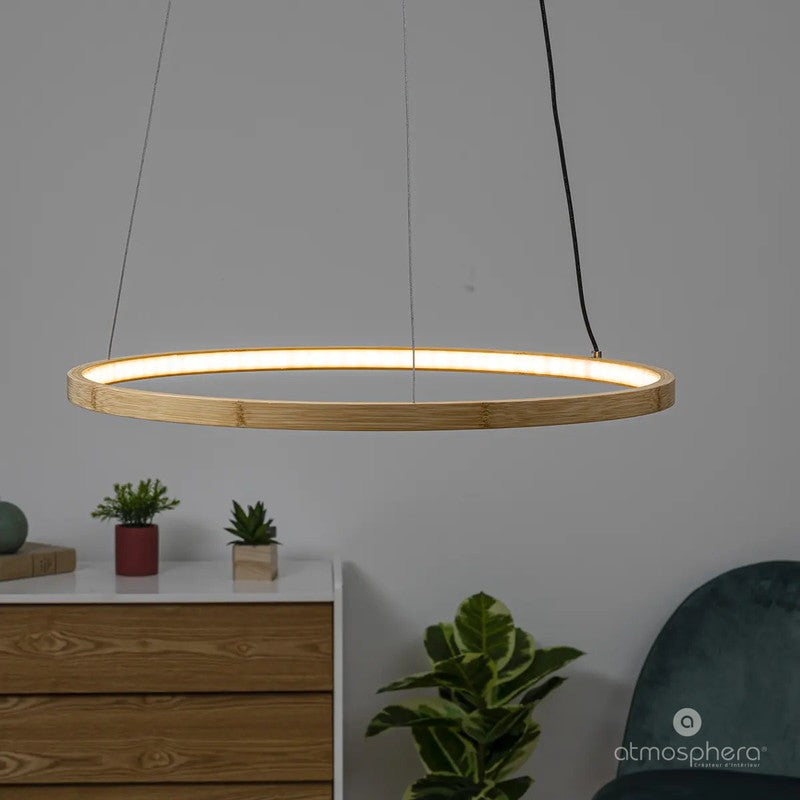 Hängelampe aus Bambus DECKENLEUCHTE Finn-Serie von Atmosphera Ø50cm