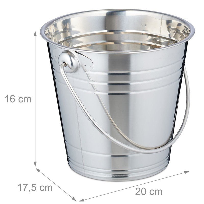 Flaschenkühler SEKTKÜHLER Eiskübel Edelstahl mit Henkel