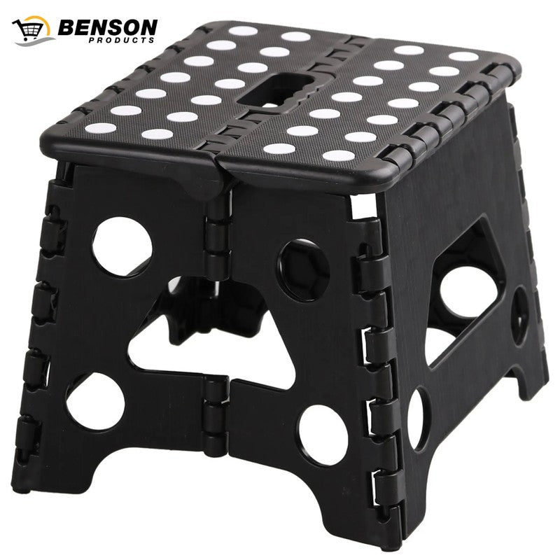 Klappbarer Hocker KLAPPTRITT Klapphocker SCHWARZ