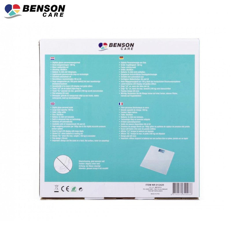 Digitale GLAS PERSONENWAAGE Design Waage bis 180kg