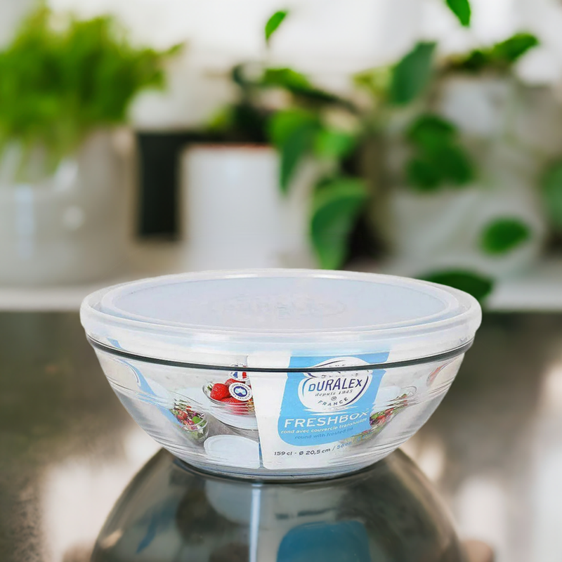 Duralex LYS SCHÜSSEL mit DECKEL Vorratsdose Aufbewahrungsbox Lunchbox Frische Box 1,6l 20,5cm