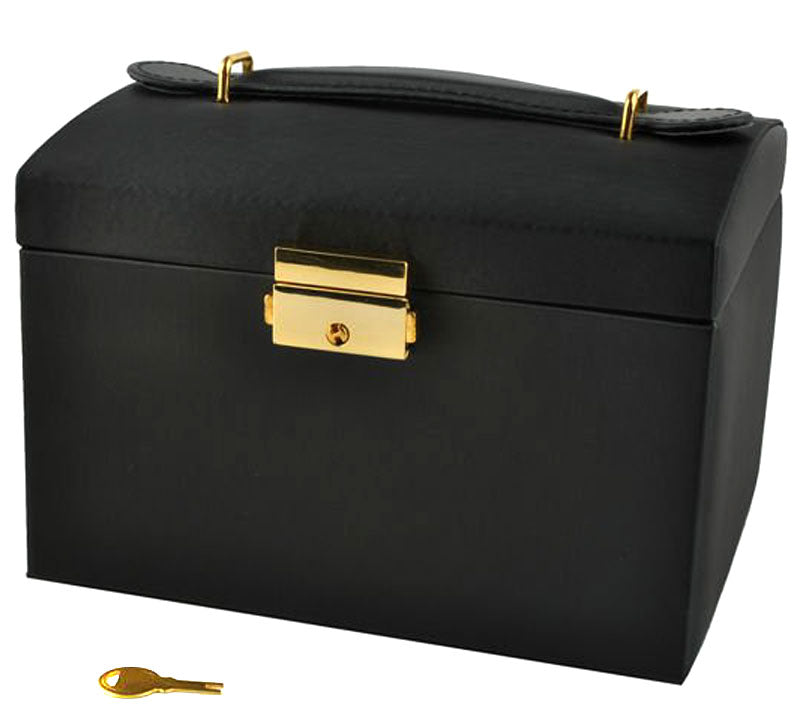 Schmuckkästchen SCHMUCK-KOFFER Abschliessbar SCHWARZ