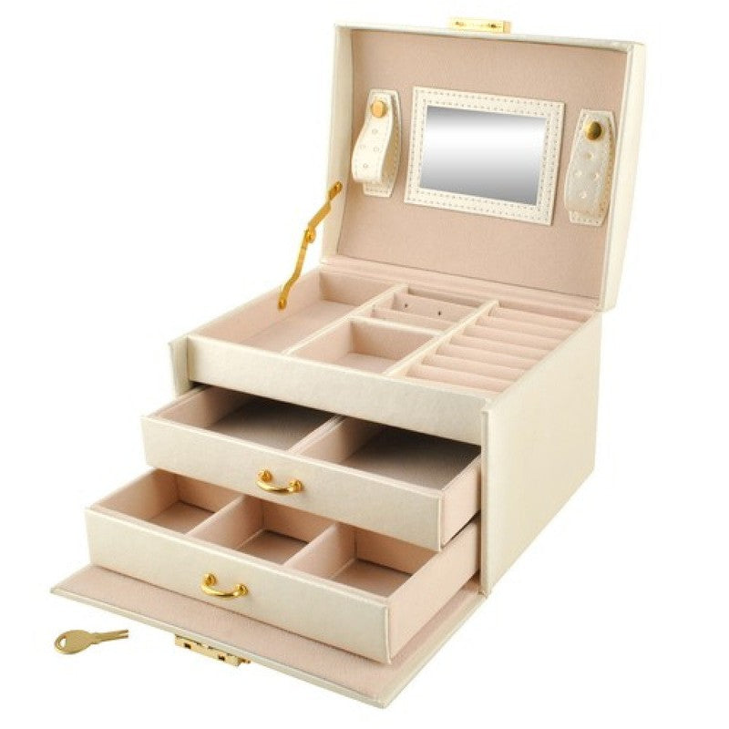 Schmuckkästchen SCHMUCK-KOFFER Abschliessbar BEIGE