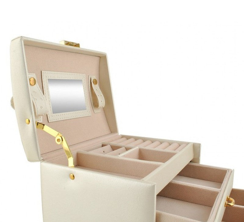 Schmuckkästchen SCHMUCK-KOFFER Abschliessbar BEIGE