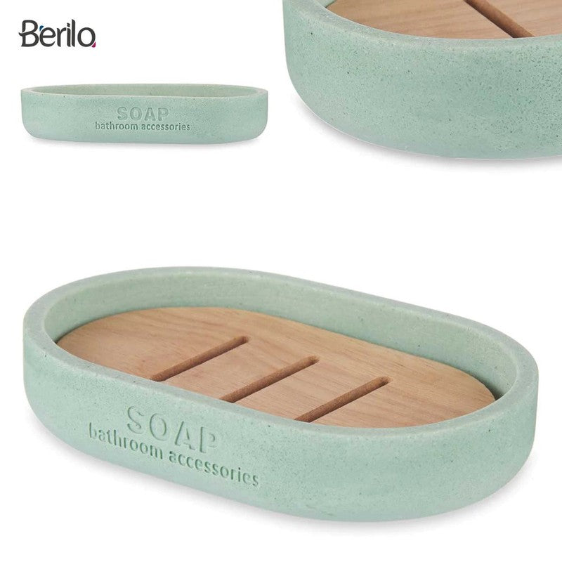 Seifenablage SEIFENSCHALE mit Bambuseinlage und Bambusharz MINT oder SCHWARZ