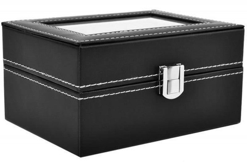 Edle UHRENBOX Schaukasten Uhrenvitrine für 3 Uhren