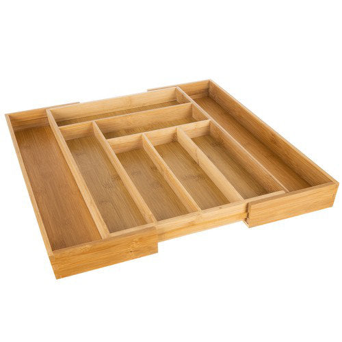 Vario XL BESTECKKASTEN Schubladeneinsatz aus Bambus Holz 45,5×33-50cm