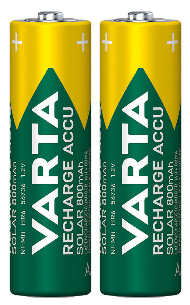 VARTA 56736 Longlife SOLAR AKKU 800mAh AA Mignon HR06 2er Pack