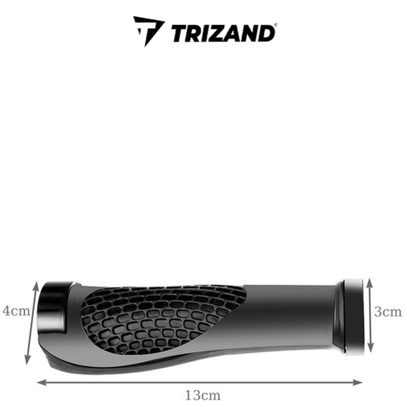 Velo Fahrrad LENKERGRIFFE Gummi + Alu SCHWARZ von TRIZAND