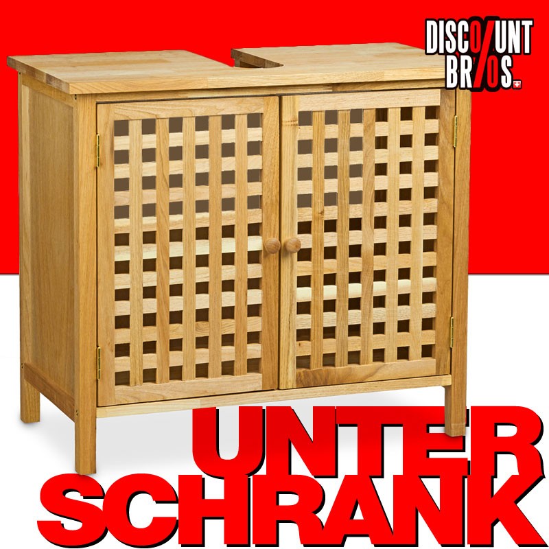 Waschbeckenunterschrank UNTERSCHRANK Waschbeckenschrank aus Walnuss